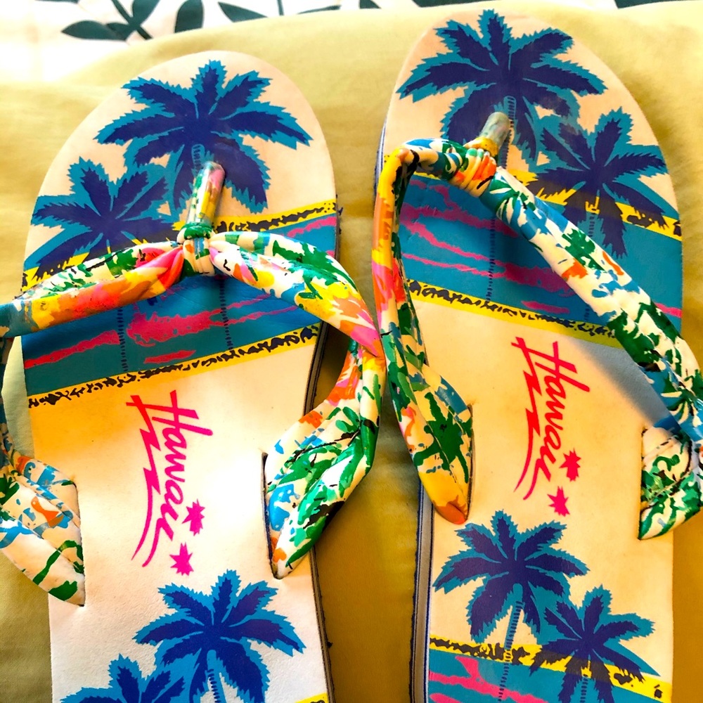Flip Flops 🩴 Hawaiian 🌺 Size 6-1/2-7, NWOT